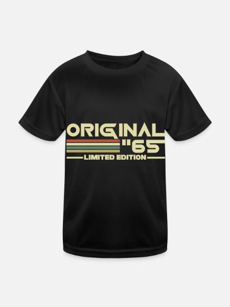 1965 - Kinder Funktions-T-Shirt - Schwarz - Vorne