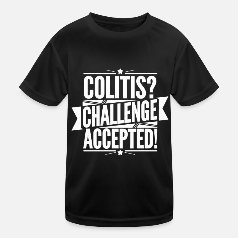 Colitis? Challenge Accepted! – Motivierende Design Kinder Funktions-T-Shirt