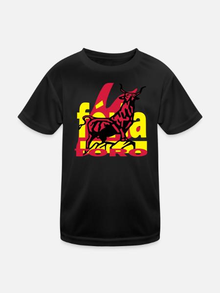 Feria 2 - Kinder Funktions-T-Shirt - Schwarz - Vorne