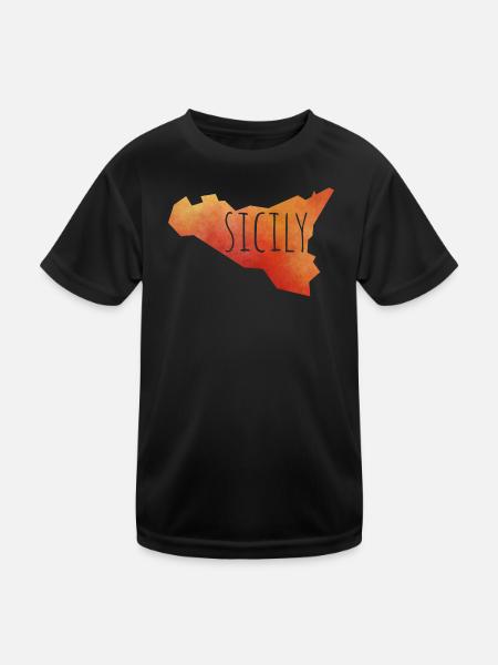 sicily - Kids Functional T-Shirt - black - Front