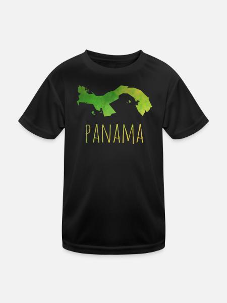 panama - Kinder Funktions-T-Shirt - Schwarz - Vorne