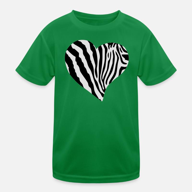 Zebra Heart Kids Functional T-Shirt