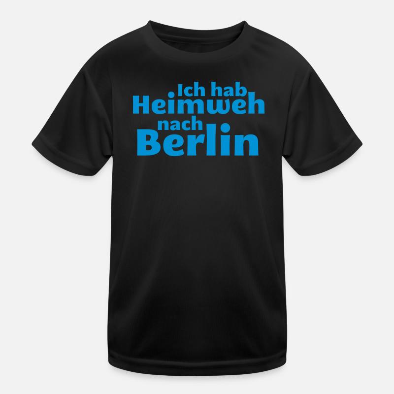 Berlin - la nostalgie de Berlin - T-shirt sport Enfant - noir