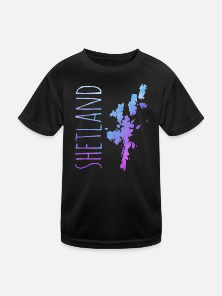Shetland Islands - Kinder Funktions-T-Shirt - Schwarz