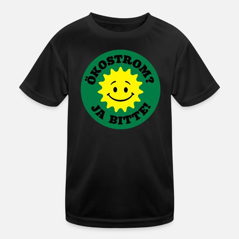 ökostrom ja bitte, atomkraft nein danke, bio öko Kinder Funktions-T-Shirt