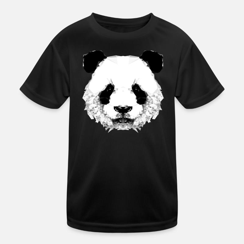 Geometrischer Panda Kinder Funktions-T-Shirt