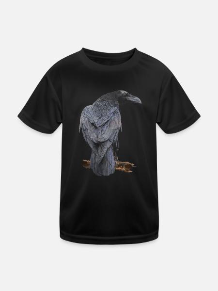 Rabe - Kinder Funktions-T-Shirt - Schwarz - Vorne