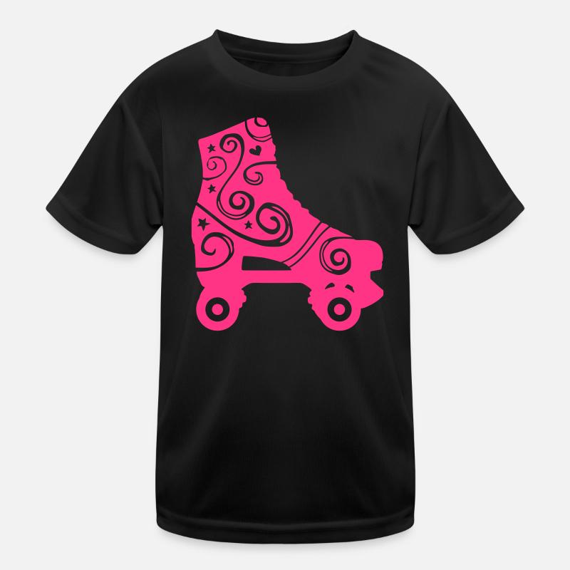 Decorated Roller Skate Kids Functional T-Shirt