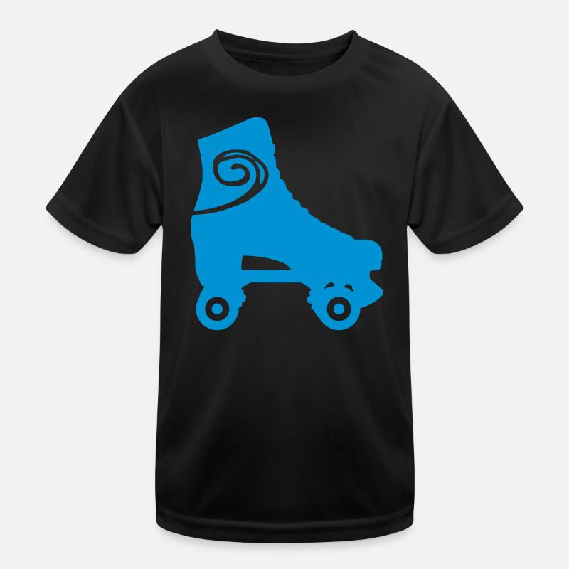 skates deco 1c / decorated roller skates / roller skates - Kids Functional T-Shirt - black