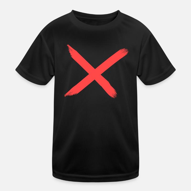 X - Kinder Funktions-T-Shirt - Schwarz