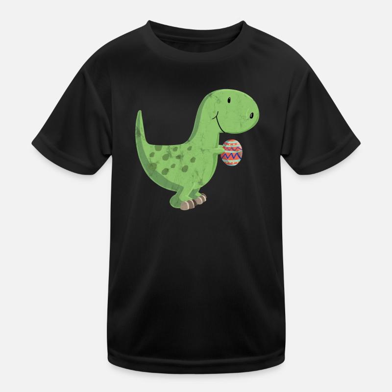 Dino und das bunte Ei Kinder Funktions-T-Shirt