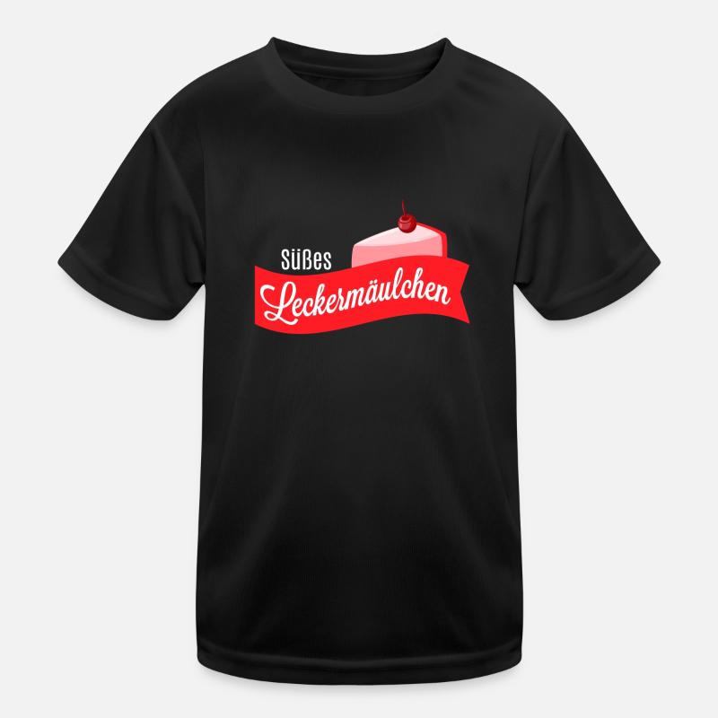 Süßes Leckermäulchen - Süßigkeitenshirt - Kinder Funktions-T-Shirt - Schwarz