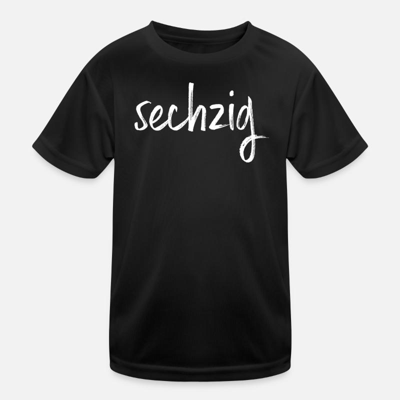 60 sechzig 60. Geburtstag Geschenk - Kinder Funktions-T-Shirt - Schwarz