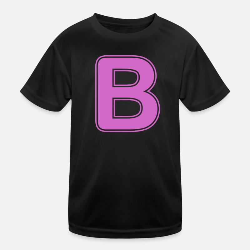 B Letter Alphabet Name Spelling Gift Kids Functional T-Shirt