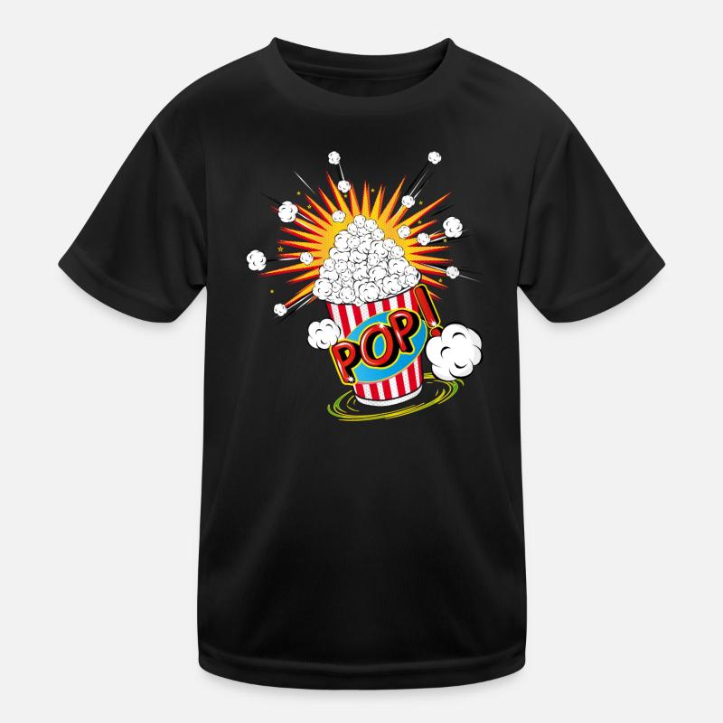 Popcorn im Pop Art Stil Kinder Funktions-T-Shirt