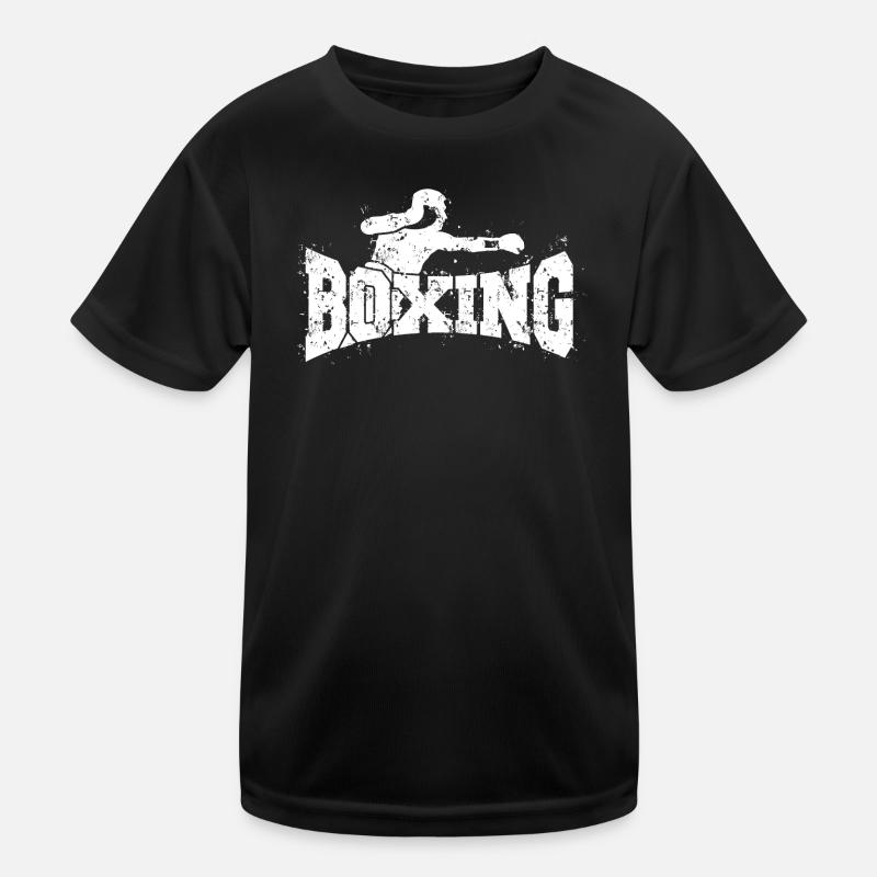 Boxen - Boxer - Kinder Funktions-T-Shirt - Schwarz