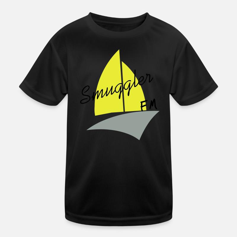 smuggler fm - Kids Functional T-Shirt - black