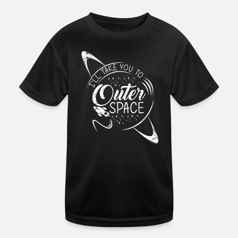 Space Space Rocket Weightless Planet Kids Functional T-Shirt