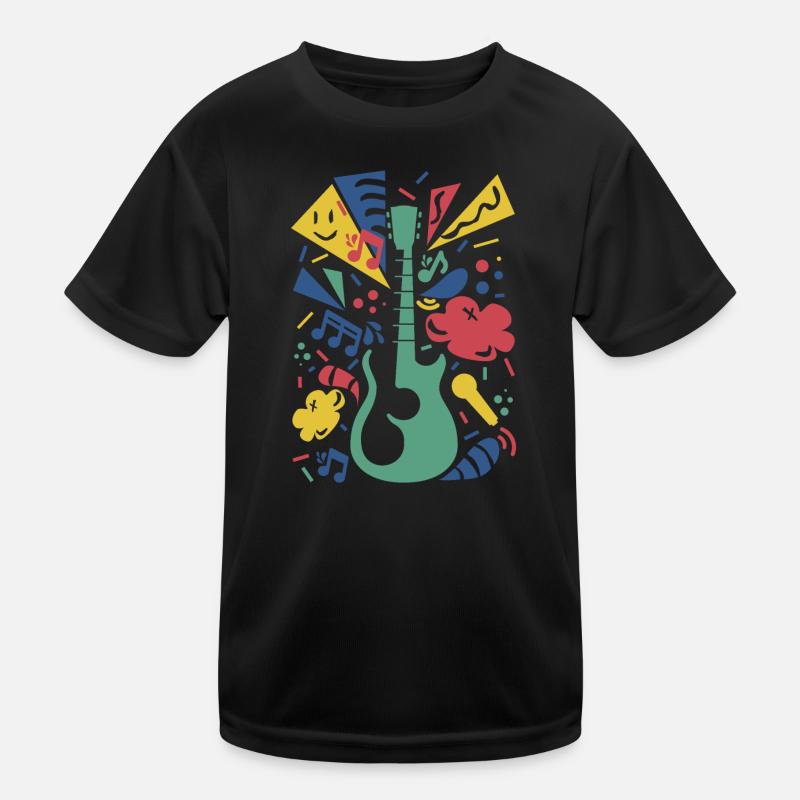 Colorful Guitar Symphony Kids Functional T-Shirt