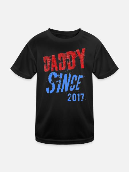 DADY SINCE - Kinder Funktions-T-Shirt - Schwarz - Vorne