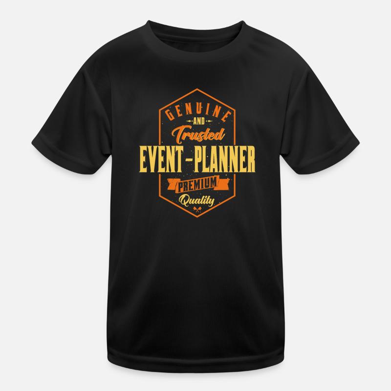 Authentischer Eventplaner Schriftzug Kinder Funktions-T-Shirt
