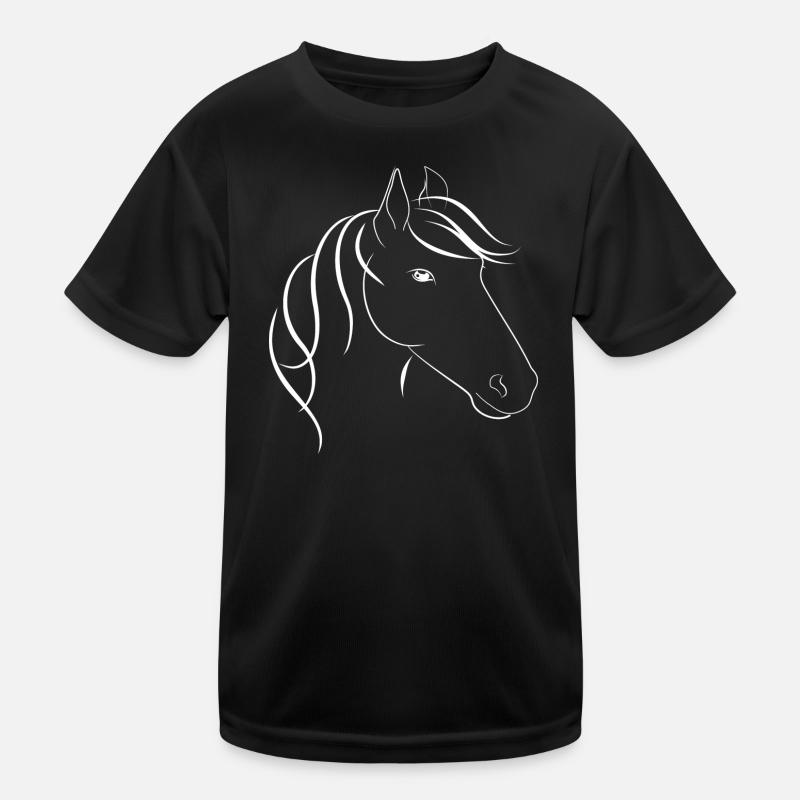 horse head with mane Kids Functional T-Shirt