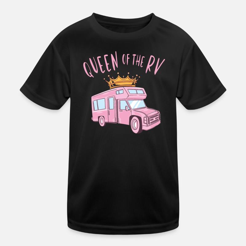 Königin des Camper Kinder Funktions-T-Shirt