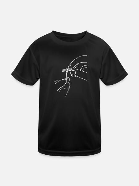 Geduld style trendy cool - Kinder Funktions-T-Shirt - Schwarz - Vorne
