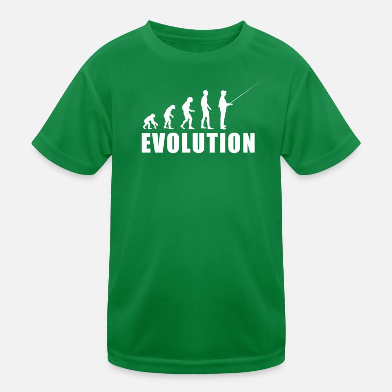 EVOLUTION Fischer Angler Geschenk Kinder Funktions-T-Shirt