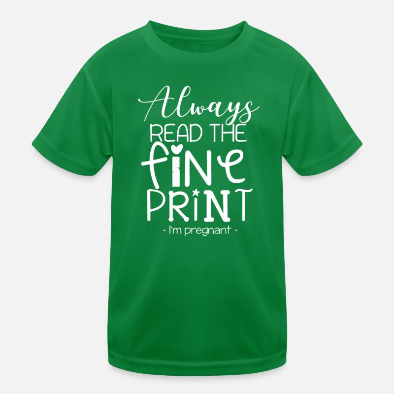 Witziger Schwangerschafts-Print mit Herzdesign Kinder Funktions-T-Shirt