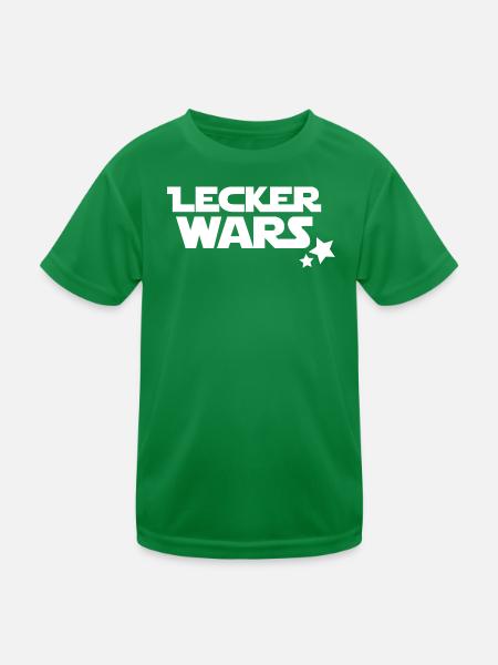 lecker wars - Kinder Funktions-T-Shirt - Kelly Green - Vorne