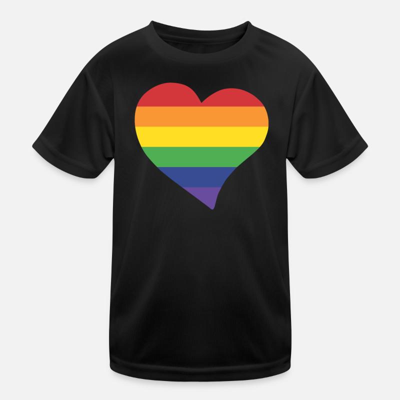 Rainbow heart T-shirt sport Enfant
