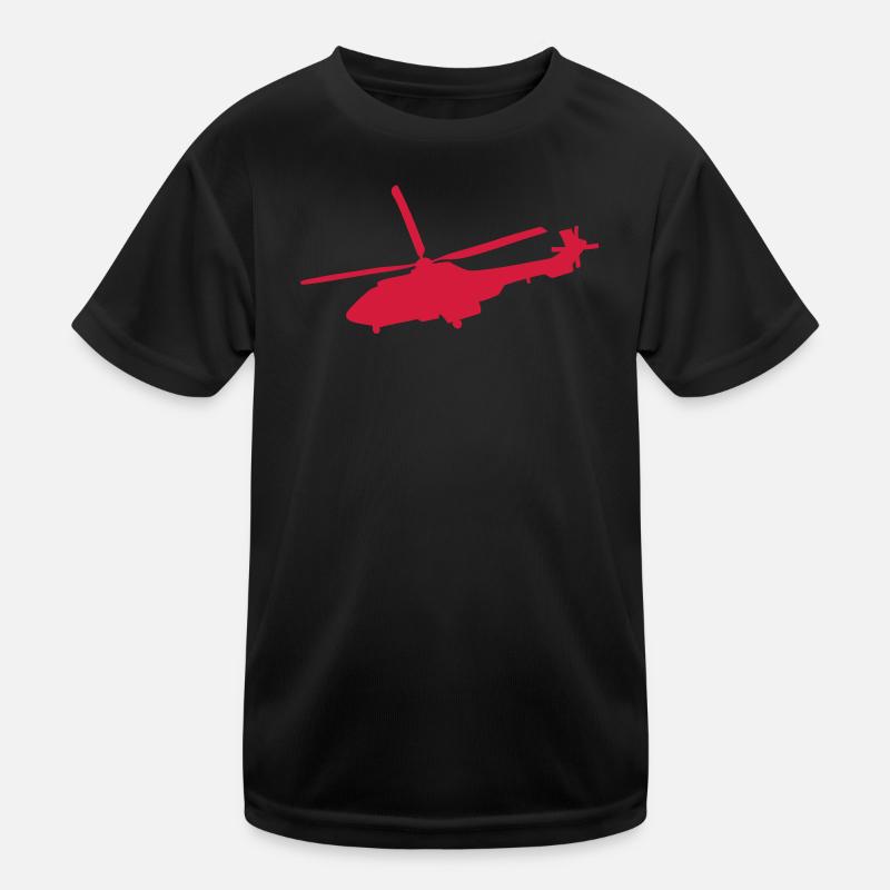 helicopter Kids Functional T-Shirt