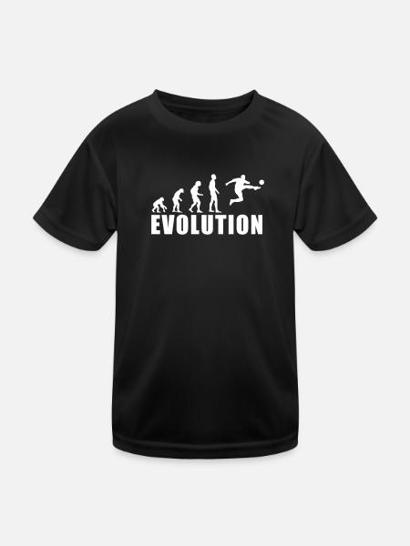 EVOLUTION FOOTBALL Player Striker Gift - Kids Functional T-Shirt - black - Front