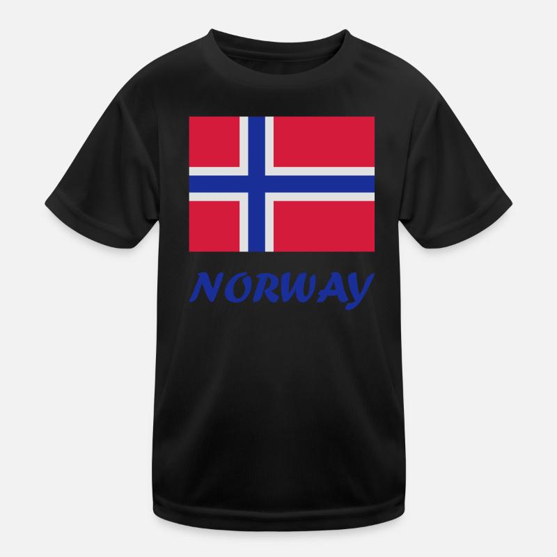 Norwegische Flagge Kinder Funktions-T-Shirt