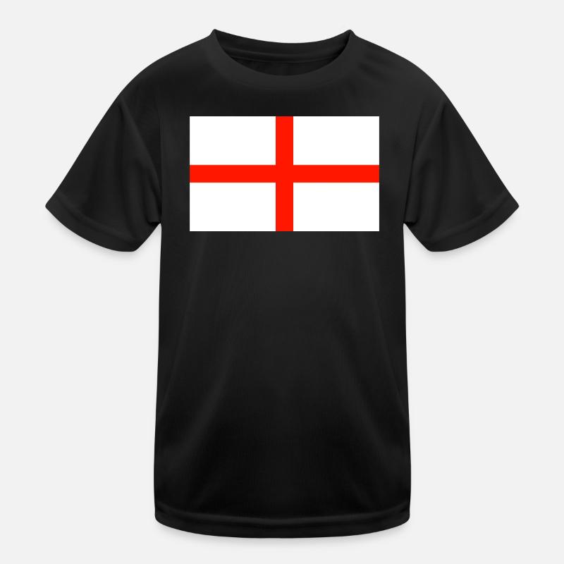Drapeau anglais - T-shirt sport Enfant - noir