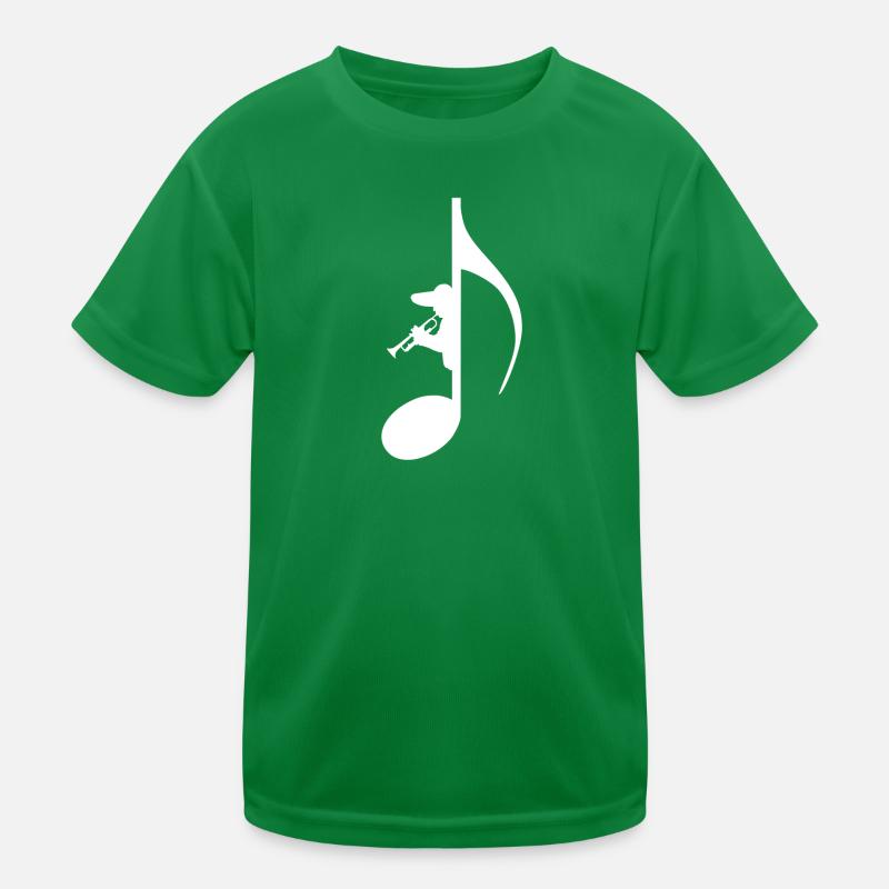 Trompeter Trompeten Blasmusik Kapelle Musik Noten Kinder Funktions-T-Shirt