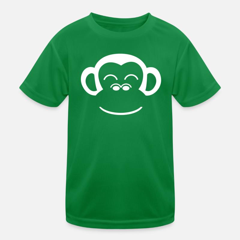 Affe Affengesicht Gorilla Menschenaffe Tiergesicht Kinder Funktions-T-Shirt