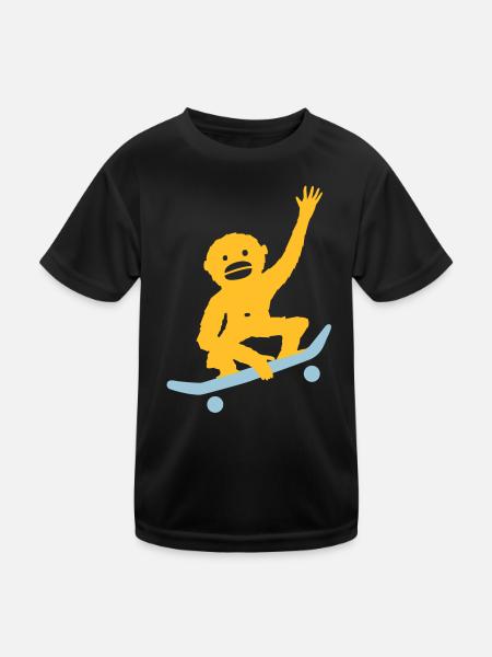 Monkey Tricks - Kids Functional T-Shirt - black - Front