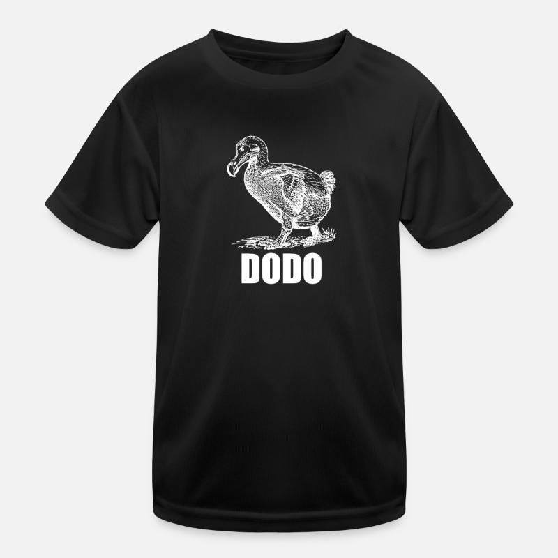 Dodo Vogel - Kinder Funktions-T-Shirt - Schwarz
