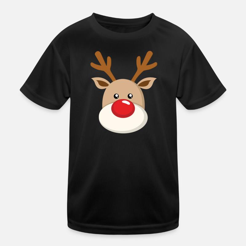 Doux Renne Nez rouge Nez Noël T-shirt sport Enfant