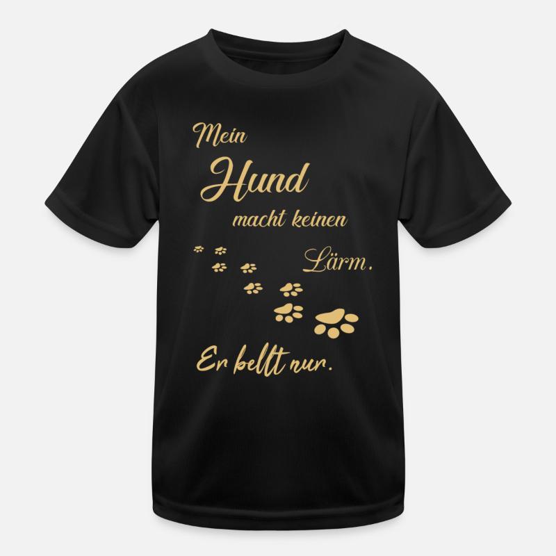Hunde Hundesprüche - Kinder Funktions-T-Shirt - Schwarz