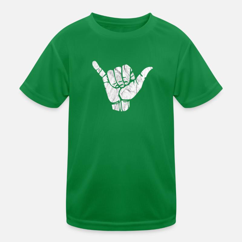 Shaka Handzeichen Hang Kinder Funktions-T-Shirt