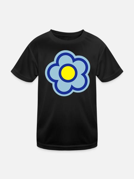flower, spring, summer - Kids Functional T-Shirt - black