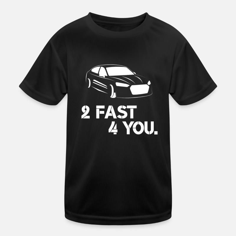 Auto Spruch - Kinder Funktions-T-Shirt - Schwarz