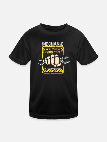 mechanic - Kids Functional T-Shirt - black - Front