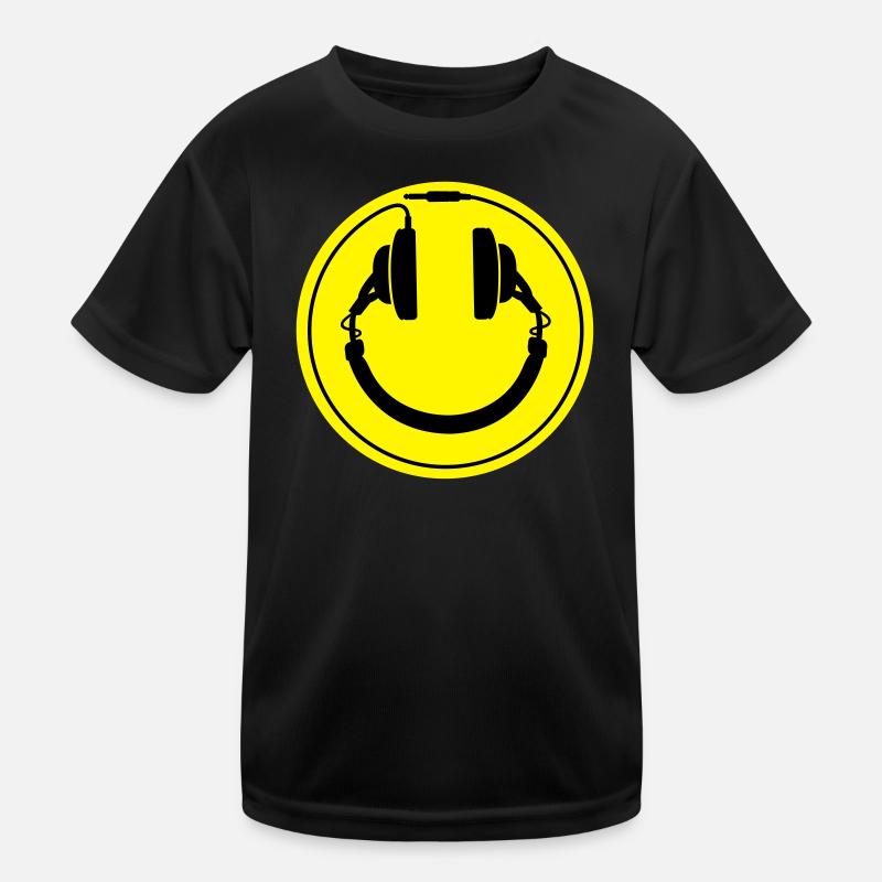 écouteurs smiley T-shirt sport Enfant