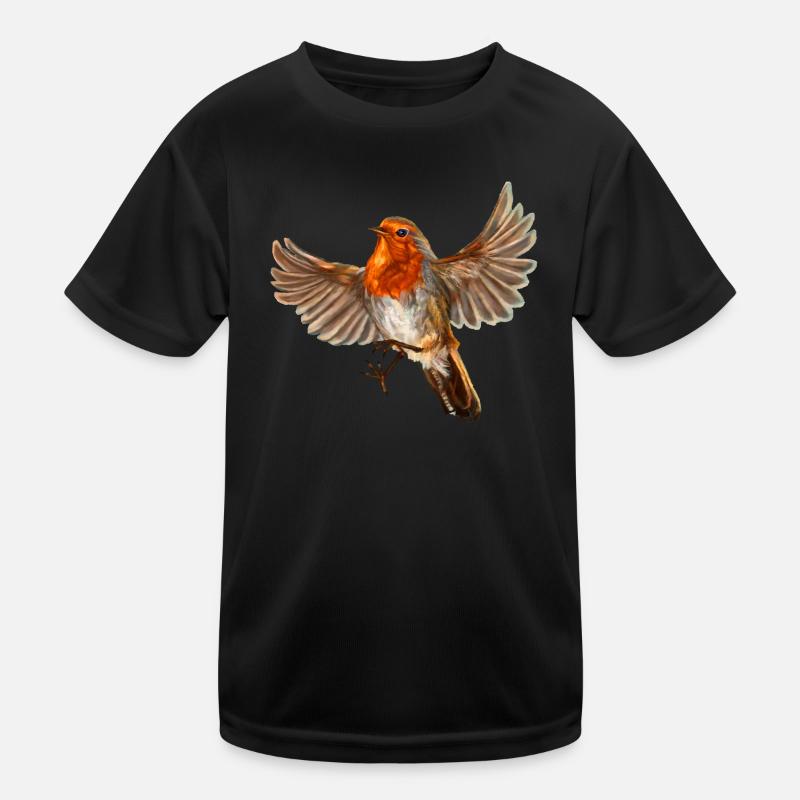 Roter Vogel Kinder Funktions-T-Shirt