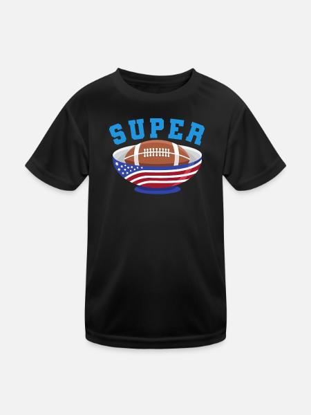 American Football Finale Champions Team Fan Lustig - Kinder Funktions-T-Shirt - Schwarz - Vorne
