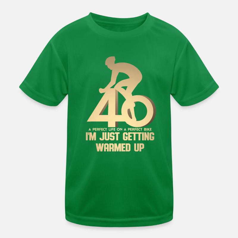 40. Geburtstag Radfahrer Kinder Funktions-T-Shirt